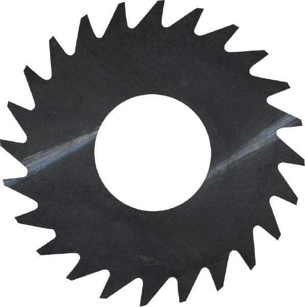 RobbJack - 1" Diam x 0.008" Blade Thickness x 3/8" Arbor Hole Diam, 24 Tooth Slitting and Slotting Saw - Arbor Connection, Right Hand, Uncoated, Solid Carbide, Concave Ground - A1 Tooling