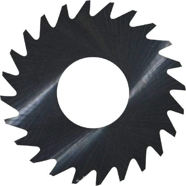 RobbJack - 1" Diam x 0.01" Blade Thickness x 3/8" Arbor Hole Diam, 24 Tooth Slitting and Slotting Saw - Arbor Connection, Right Hand, Uncoated, Solid Carbide, Concave Ground - A1 Tooling