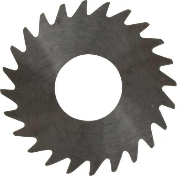 RobbJack - 1" Diam x 0.02" Blade Thickness x 3/8" Arbor Hole Diam, 24 Tooth Slitting and Slotting Saw - Arbor Connection, Right Hand, Uncoated, Solid Carbide, Concave Ground - A1 Tooling