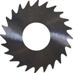 RobbJack - 1" Diam x 0.051" Blade Thickness x 3/8" Arbor Hole Diam, 24 Tooth Slitting and Slotting Saw - Arbor Connection, Right Hand, Uncoated, Solid Carbide, Concave Ground - A1 Tooling