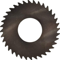 RobbJack - 1-1/4" Diam x 0.01" Blade Thickness x 1/2" Arbor Hole Diam, 36 Tooth Slitting and Slotting Saw - Arbor Connection, Right Hand, Uncoated, Solid Carbide, Concave Ground - A1 Tooling