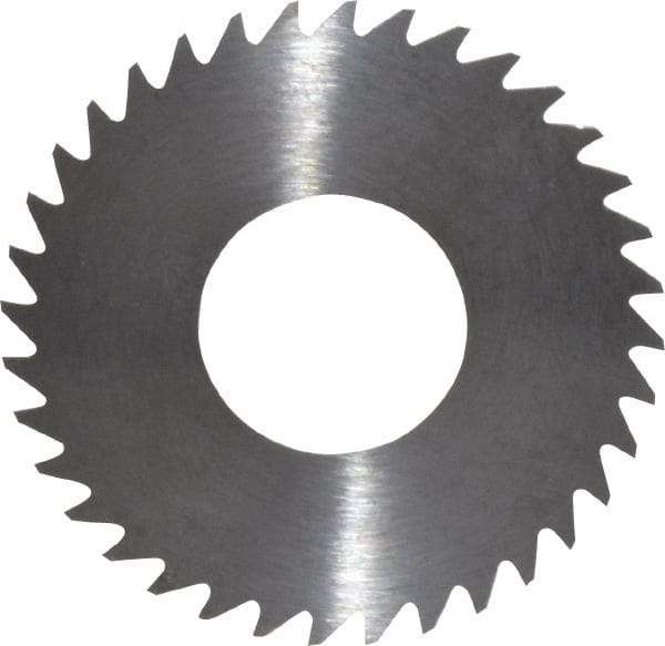 RobbJack - 1-1/4" Diam x 0.012" Blade Thickness x 1/2" Arbor Hole Diam, 36 Tooth Slitting and Slotting Saw - Arbor Connection, Right Hand, Uncoated, Solid Carbide, Concave Ground - A1 Tooling