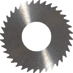 RobbJack - 1-1/4" Diam x 0.018" Blade Thickness x 1/2" Arbor Hole Diam, 36 Tooth Slitting and Slotting Saw - Arbor Connection, Right Hand, Uncoated, Solid Carbide, Concave Ground - A1 Tooling