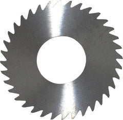 RobbJack - 1-1/4" Diam x 0.02" Blade Thickness x 1/2" Arbor Hole Diam, 36 Tooth Slitting and Slotting Saw - Arbor Connection, Right Hand, Uncoated, Solid Carbide, Concave Ground - A1 Tooling