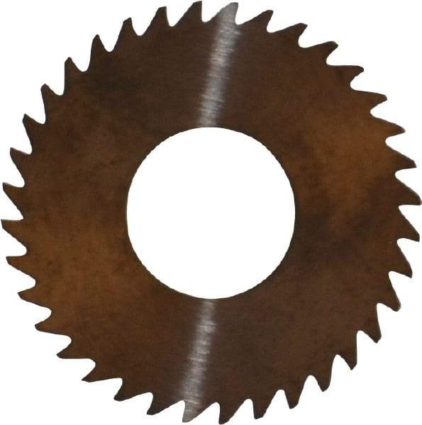 RobbJack - 1-1/4" Diam x 0.025" Blade Thickness x 1/2" Arbor Hole Diam, 36 Tooth Slitting and Slotting Saw - Arbor Connection, Right Hand, Uncoated, Solid Carbide, Concave Ground - A1 Tooling