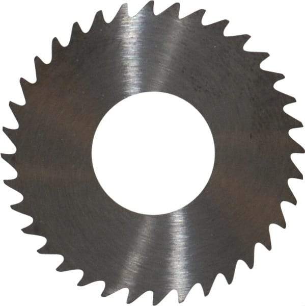 RobbJack - 1-1/4" Diam x 0.035" Blade Thickness x 1/2" Arbor Hole Diam, 36 Tooth Slitting and Slotting Saw - Arbor Connection, Right Hand, Uncoated, Solid Carbide, Concave Ground - A1 Tooling