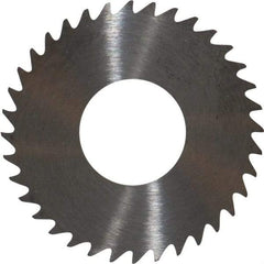 RobbJack - 1-1/4" Diam x 0.035" Blade Thickness x 1/2" Arbor Hole Diam, 36 Tooth Slitting and Slotting Saw - Arbor Connection, Right Hand, Uncoated, Solid Carbide, Concave Ground - A1 Tooling