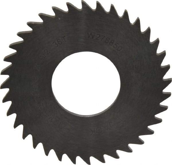 RobbJack - 1-1/4" Diam x 0.0468" Blade Thickness x 1/2" Arbor Hole Diam, 36 Tooth Slitting and Slotting Saw - Arbor Connection, Right Hand, Uncoated, Solid Carbide, Concave Ground - A1 Tooling