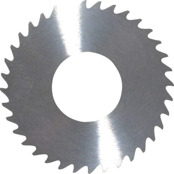 RobbJack - 1-1/4" Diam x 0.051" Blade Thickness x 1/2" Arbor Hole Diam, 36 Tooth Slitting and Slotting Saw - Arbor Connection, Right Hand, Uncoated, Solid Carbide, Concave Ground - A1 Tooling