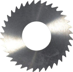 RobbJack - 1-1/4" Diam x 1/16" Blade Thickness x 1/2" Arbor Hole Diam, 36 Tooth Slitting and Slotting Saw - Arbor Connection, Right Hand, Uncoated, Solid Carbide, Concave Ground - A1 Tooling