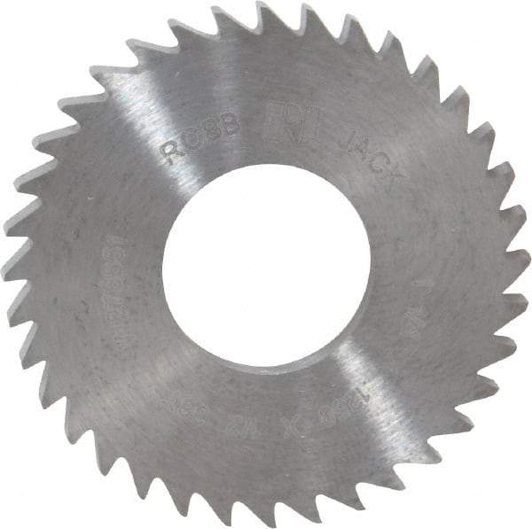 RobbJack - 1-1/4" Diam x 1/8" Blade Thickness x 1/2" Arbor Hole Diam, 36 Tooth Slitting and Slotting Saw - Arbor Connection, Right Hand, Uncoated, Solid Carbide, Concave Ground - A1 Tooling