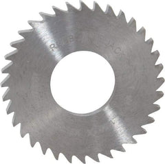 RobbJack - 1-1/4" Diam x 1/8" Blade Thickness x 1/2" Arbor Hole Diam, 36 Tooth Slitting and Slotting Saw - Arbor Connection, Right Hand, Uncoated, Solid Carbide, Concave Ground - A1 Tooling