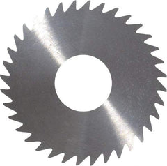 RobbJack - 1-1/2" Diam x 0.023" Blade Thickness x 1/2" Arbor Hole Diam, 36 Tooth Slitting and Slotting Saw - Arbor Connection, Right Hand, Uncoated, Solid Carbide, Concave Ground - A1 Tooling