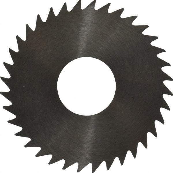 RobbJack - 1-1/2" Diam x 0.0468" Blade Thickness x 1/2" Arbor Hole Diam, 36 Tooth Slitting and Slotting Saw - Arbor Connection, Right Hand, Uncoated, Solid Carbide, Concave Ground - A1 Tooling