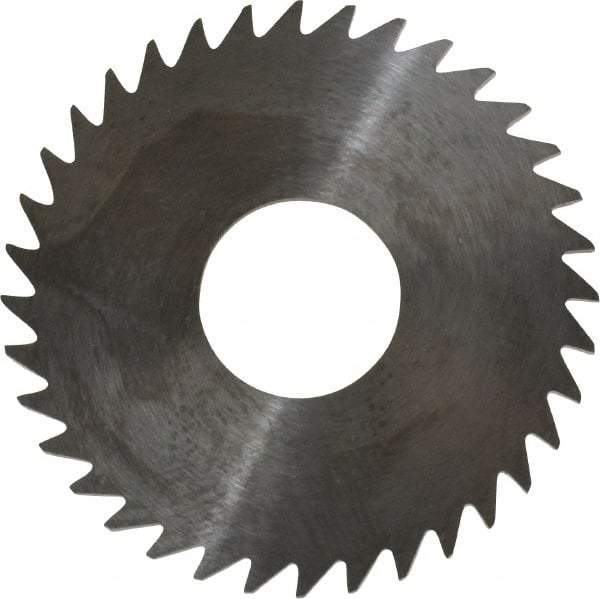 RobbJack - 1-1/2" Diam x 0.0937" Blade Thickness x 1/2" Arbor Hole Diam, 36 Tooth Slitting and Slotting Saw - Arbor Connection, Right Hand, Uncoated, Solid Carbide, Concave Ground - A1 Tooling