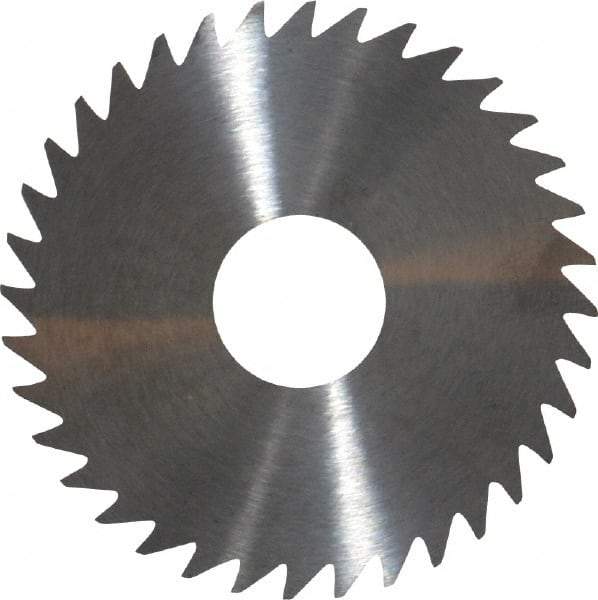 RobbJack - 1-3/4" Diam x 0.02" Blade Thickness x 1/2" Arbor Hole Diam, 36 Tooth Slitting and Slotting Saw - Arbor Connection, Right Hand, Uncoated, Solid Carbide, Concave Ground - A1 Tooling