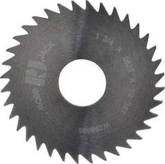 RobbJack - 1-3/4" Diam x 1/16" Blade Thickness x 1/2" Arbor Hole Diam, 36 Tooth Slitting and Slotting Saw - Arbor Connection, Right Hand, Uncoated, Solid Carbide, Concave Ground - A1 Tooling