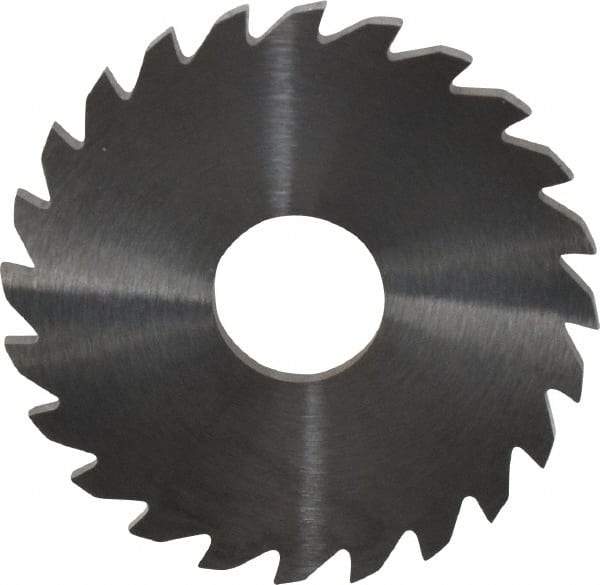 RobbJack - 1-3/4" Diam x 0.0937" Blade Thickness x 1/2" Arbor Hole Diam, 24 Tooth Slitting and Slotting Saw - Arbor Connection, Right Hand, Uncoated, Solid Carbide, Concave Ground - A1 Tooling