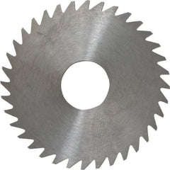 RobbJack - 1-3/4" Diam x 1/8" Blade Thickness x 1/2" Arbor Hole Diam, 36 Tooth Slitting and Slotting Saw - Arbor Connection, Right Hand, Uncoated, Solid Carbide, Concave Ground - A1 Tooling