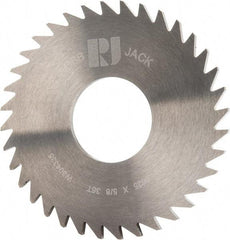 RobbJack - 1-3/4" Diam x 1/16" Blade Thickness x 5/8" Arbor Hole Diam, 36 Tooth Slitting and Slotting Saw - Arbor Connection, Right Hand, Uncoated, Solid Carbide, Concave Ground - A1 Tooling