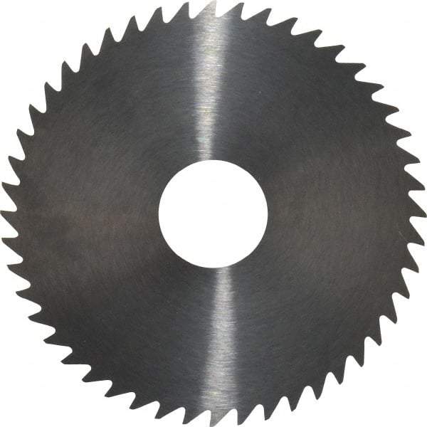 RobbJack - 2" Diam x 0.0156" Blade Thickness x 1/2" Arbor Hole Diam, 48 Tooth Slitting and Slotting Saw - Arbor Connection, Right Hand, Uncoated, Solid Carbide, Concave Ground - A1 Tooling