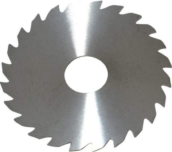 RobbJack - 2" Diam x 0.0312" Blade Thickness x 1/2" Arbor Hole Diam, 24 Tooth Slitting and Slotting Saw - Arbor Connection, Right Hand, Uncoated, Solid Carbide, Concave Ground - A1 Tooling