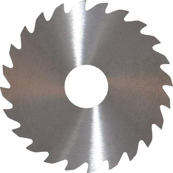 RobbJack - 2" Diam x 0.04" Blade Thickness x 1/2" Arbor Hole Diam, 24 Tooth Slitting and Slotting Saw - Arbor Connection, Right Hand, Uncoated, Solid Carbide, Concave Ground - A1 Tooling