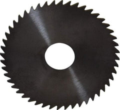 RobbJack - 2" Diam x 0.04" Blade Thickness x 1/2" Arbor Hole Diam, 48 Tooth Slitting and Slotting Saw - Arbor Connection, Right Hand, Uncoated, Solid Carbide, Concave Ground - A1 Tooling