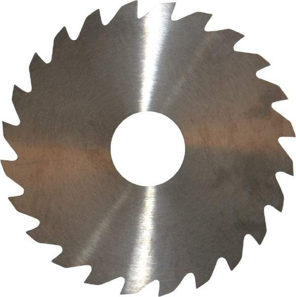 RobbJack - 2" Diam x 0.051" Blade Thickness x 1/2" Arbor Hole Diam, 24 Tooth Slitting and Slotting Saw - Arbor Connection, Right Hand, Uncoated, Solid Carbide, Concave Ground - A1 Tooling