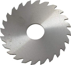 RobbJack - 2" Diam x 1/16" Blade Thickness x 1/2" Arbor Hole Diam, 24 Tooth Slitting and Slotting Saw - Arbor Connection, Right Hand, Uncoated, Solid Carbide, Concave Ground - A1 Tooling