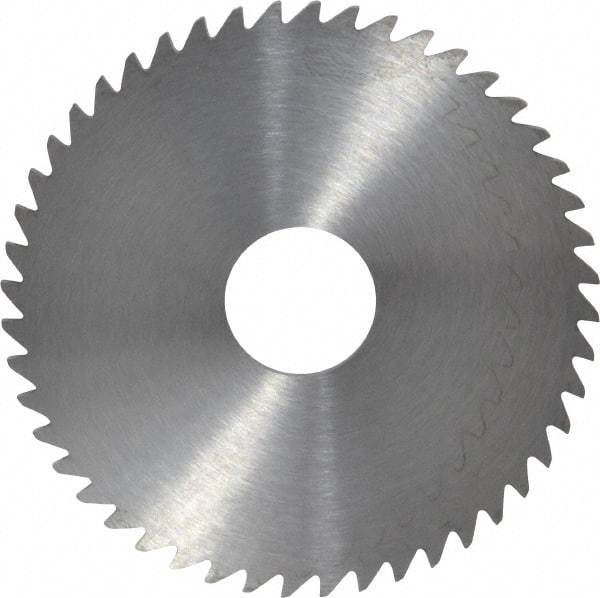 RobbJack - 2" Diam x 0.0781" Blade Thickness x 1/2" Arbor Hole Diam, 48 Tooth Slitting and Slotting Saw - Arbor Connection, Right Hand, Uncoated, Solid Carbide, Concave Ground - A1 Tooling