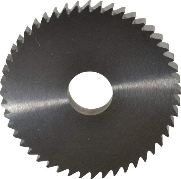 RobbJack - 2" Diam x 1/4" Blade Thickness x 1/2" Arbor Hole Diam, 48 Tooth Slitting and Slotting Saw - Arbor Connection, Right Hand, Uncoated, Solid Carbide, Concave Ground - A1 Tooling