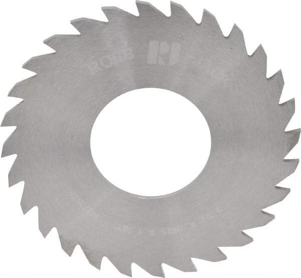 RobbJack - 2-1/2" Diam x 1/16" Blade Thickness x 1" Arbor Hole Diam, 28 Tooth Slitting and Slotting Saw - Arbor Connection, Right Hand, Uncoated, Solid Carbide, Concave Ground - A1 Tooling