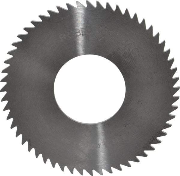 RobbJack - 2-1/2" Diam x 1/16" Blade Thickness x 1" Arbor Hole Diam, 56 Tooth Slitting and Slotting Saw - Arbor Connection, Right Hand, Uncoated, Solid Carbide, Concave Ground - A1 Tooling