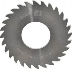 RobbJack - 2-1/2" Diam x 0.0937" Blade Thickness x 1" Arbor Hole Diam, 28 Tooth Slitting and Slotting Saw - Arbor Connection, Right Hand, Uncoated, Solid Carbide, Concave Ground - A1 Tooling