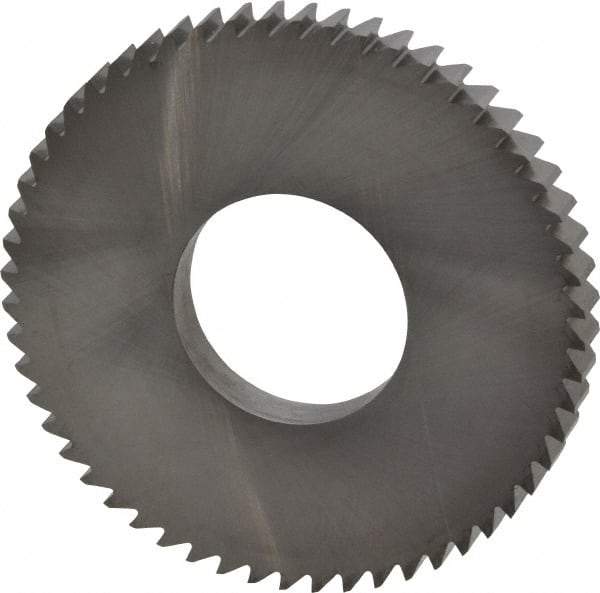 RobbJack - 2-1/2" Diam x 1/4" Blade Thickness x 1" Arbor Hole Diam, 56 Tooth Slitting and Slotting Saw - Arbor Connection, Right Hand, Uncoated, Solid Carbide, Concave Ground - A1 Tooling