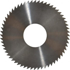 RobbJack - 3" Diam x 0.0156" Blade Thickness x 1" Arbor Hole Diam, 60 Tooth Slitting and Slotting Saw - Arbor Connection, Right Hand, Uncoated, Solid Carbide, Concave Ground - A1 Tooling