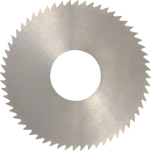 RobbJack - 3" Diam x 0.0312" Blade Thickness x 1" Arbor Hole Diam, 60 Tooth Slitting and Slotting Saw - Arbor Connection, Right Hand, Uncoated, Solid Carbide, Concave Ground - A1 Tooling