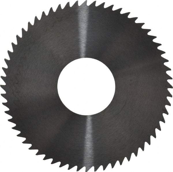 RobbJack - 3" Diam x 0.0468" Blade Thickness x 1" Arbor Hole Diam, 60 Tooth Slitting and Slotting Saw - Arbor Connection, Right Hand, Uncoated, Solid Carbide, Concave Ground - A1 Tooling