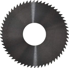 RobbJack - 3" Diam x 0.0468" Blade Thickness x 1" Arbor Hole Diam, 60 Tooth Slitting and Slotting Saw - Arbor Connection, Right Hand, Uncoated, Solid Carbide, Concave Ground - A1 Tooling