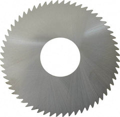 RobbJack - 3" Diam x 1/16" Blade Thickness x 1" Arbor Hole Diam, 60 Tooth Slitting and Slotting Saw - Arbor Connection, Right Hand, Uncoated, Solid Carbide, Concave Ground - A1 Tooling