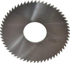 RobbJack - 3" Diam x 0.0781" Blade Thickness x 1" Arbor Hole Diam, 60 Tooth Slitting and Slotting Saw - Arbor Connection, Right Hand, Uncoated, Solid Carbide, Concave Ground - A1 Tooling