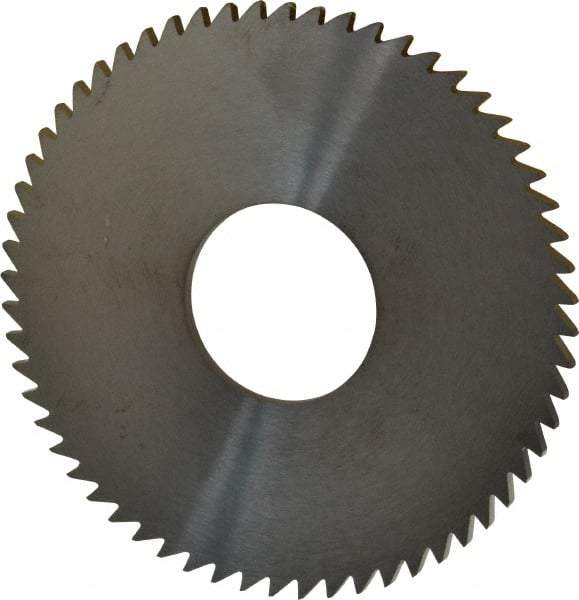 RobbJack - 3" Diam x 0.0937" Blade Thickness x 1" Arbor Hole Diam, 60 Tooth Slitting and Slotting Saw - Arbor Connection, Right Hand, Uncoated, Solid Carbide, Concave Ground - A1 Tooling