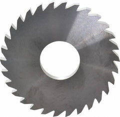 RobbJack - 3" Diam x 1/4" Blade Thickness x 1" Arbor Hole Diam, 30 Tooth Slitting and Slotting Saw - Arbor Connection, Right Hand, Uncoated, Solid Carbide, Concave Ground - A1 Tooling