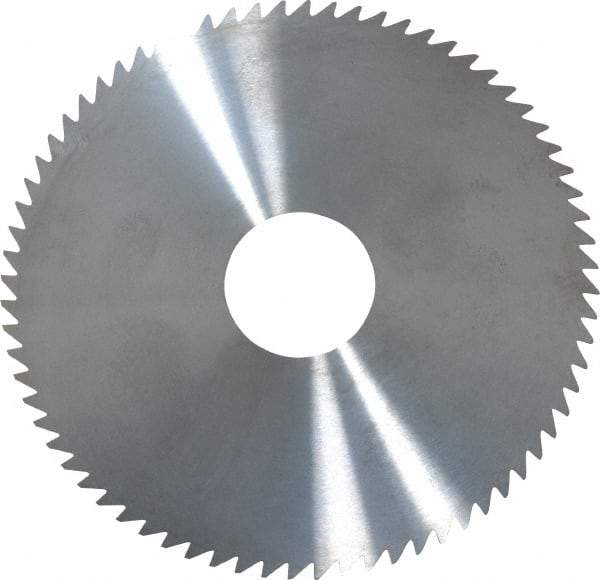 RobbJack - 4" Diam x 0.035" Blade Thickness x 1" Arbor Hole Diam, 72 Tooth Slitting and Slotting Saw - Arbor Connection, Right Hand, Uncoated, Solid Carbide, Concave Ground - A1 Tooling