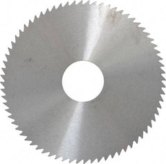 RobbJack - 4" Diam x 0.0468" Blade Thickness x 1" Arbor Hole Diam, 72 Tooth Slitting and Slotting Saw - Arbor Connection, Right Hand, Uncoated, Solid Carbide, Concave Ground - A1 Tooling