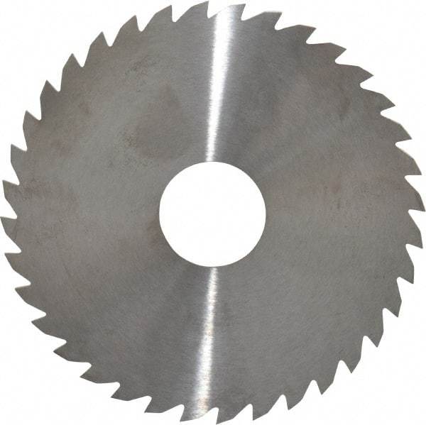 RobbJack - 4" Diam x 0.0781" Blade Thickness x 1" Arbor Hole Diam, 36 Tooth Slitting and Slotting Saw - Arbor Connection, Right Hand, Uncoated, Solid Carbide, Concave Ground - A1 Tooling