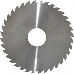 RobbJack - 4" Diam x 0.0781" Blade Thickness x 1" Arbor Hole Diam, 36 Tooth Slitting and Slotting Saw - Arbor Connection, Right Hand, Uncoated, Solid Carbide, Concave Ground - A1 Tooling