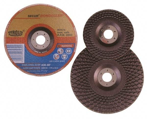 Value Collection - 5" 60 Grit Aluminum Oxide Cutoff Wheel - 0.04" Thick, 7/8" Arbor, 12,220 Max RPM - A1 Tooling