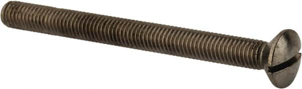 Value Collection - M8x1.25 Metric Coarse, 90mm OAL Slotted Drive Machine Screw - Oval Head, Grade 18-8 & A2 Stainless Steel, Uncoated, Without Washer - A1 Tooling